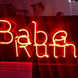 Babe Ruth Florecent Sign