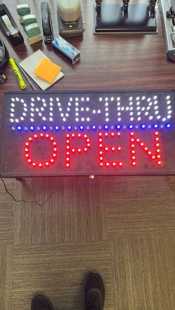 Drive Thru Open Sign