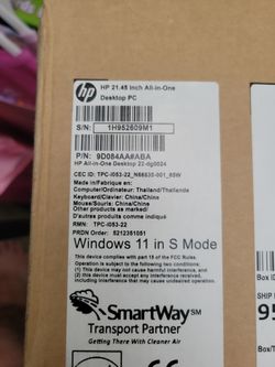 HP All in one desktop 22-DG-0024
