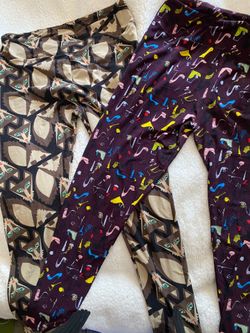 2 pairs soft leggings tall and curvy lularoe