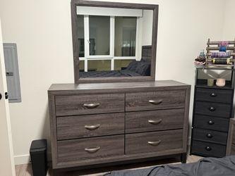 Dresser + Mirror (Living Spaces) 