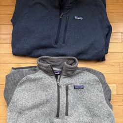 2 Patagonia Sweater 1/4 Zip Pullover Fleece Men's Size XL   Jacket Carhartt Knicks Nike Sneakers Jersey Bikes Scooter Jordan Weights 