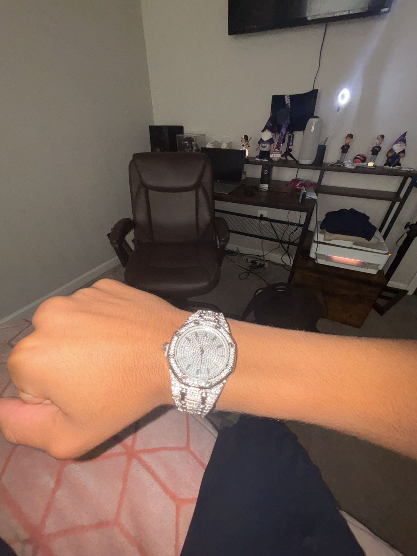 Moissanite Bustdown Watch