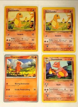 Pokémon Charmander & Charmeleon Card Lot of 4
