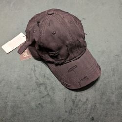 Custom Ripped Up Black Hat