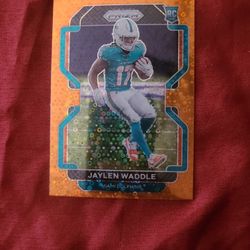 Jaylen Waddle Orange Prizm Disco Rookie Card 