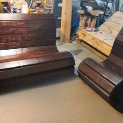 Handmade Outdoor Bench And Chair 