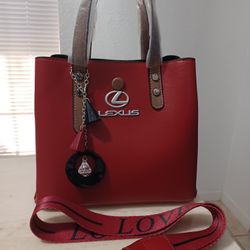 NEW LEXUS LEATHER HANDBAG .