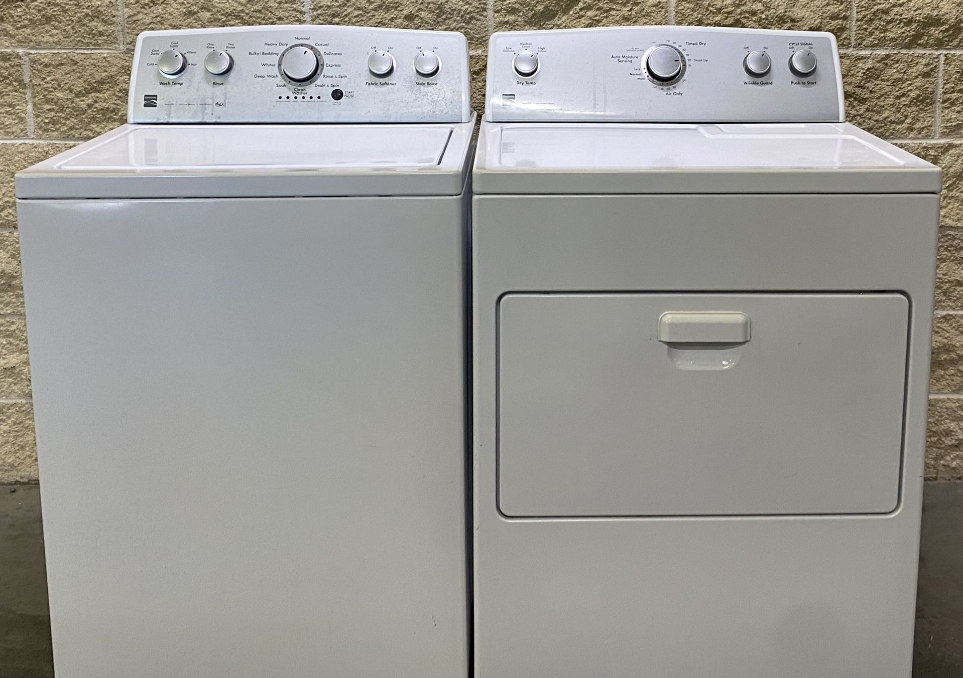 KENMORE 200 Series “Agitator-free” Super Capacity PLUS Washer & Dryer Set-WORKS GREAT!!!
