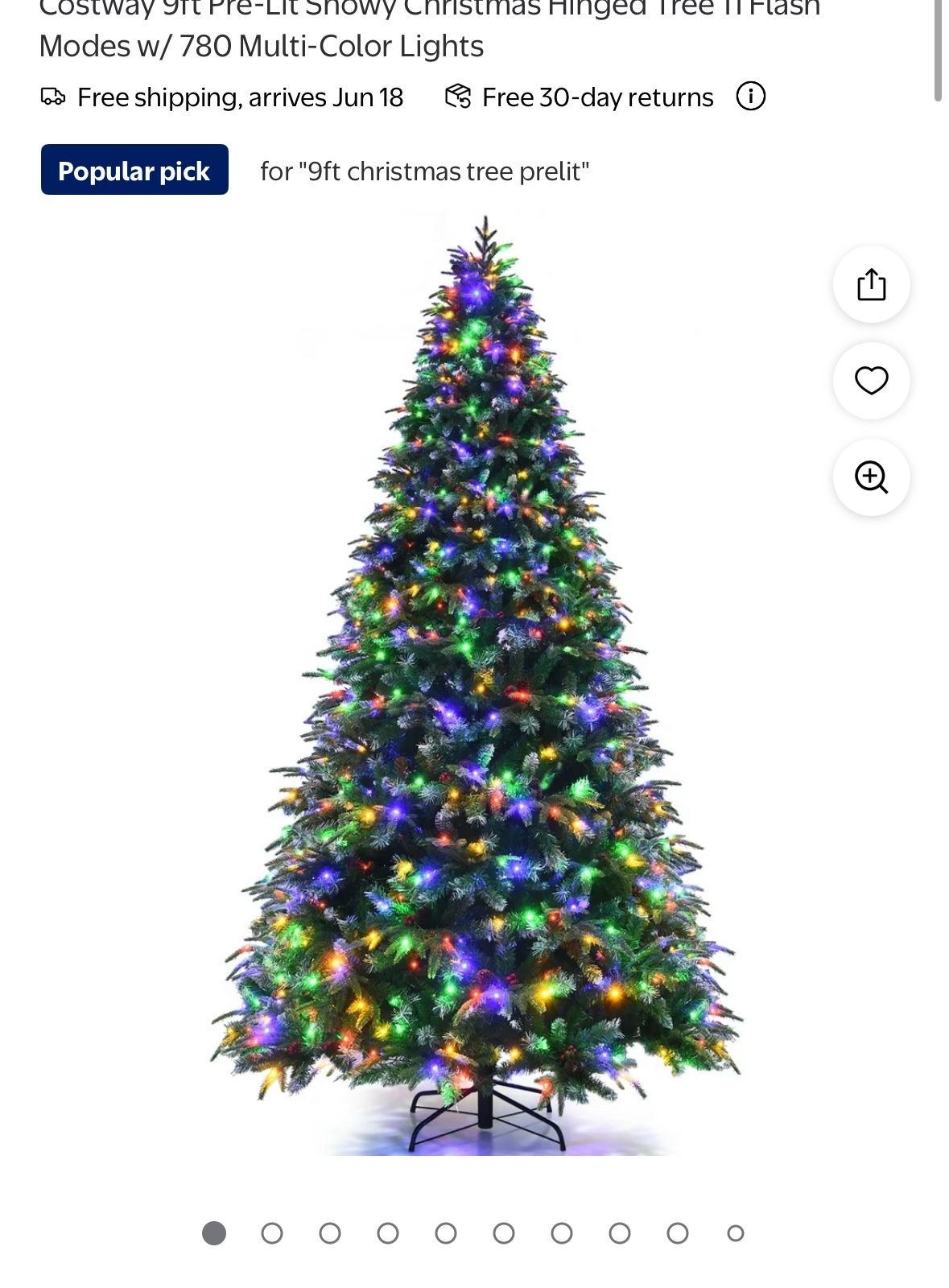 9’ Prelit Christmas Tree
