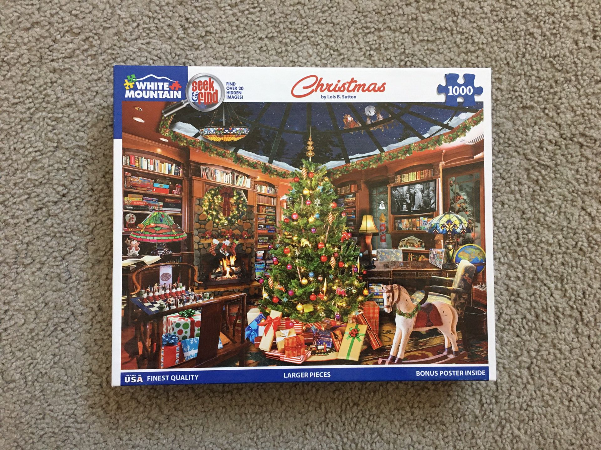 Jigsaw Puzzle CHRISTMAS White Mountain NO MISSING PIECES