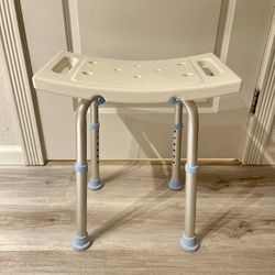 Adjustable Height Plastic Shower Chair Stool Bath Seat Bench