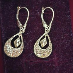 14 K earrings 