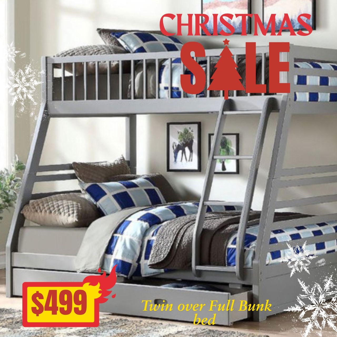 Twin Over Full Bunk Bed With Storage