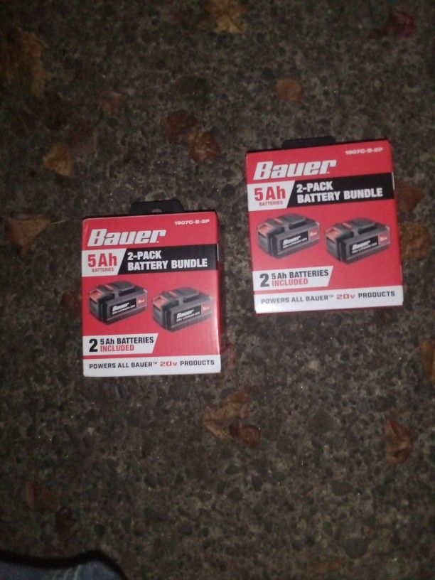 Bauer power tool batteries