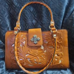 Patricia Nash Leather Satchel Bag
