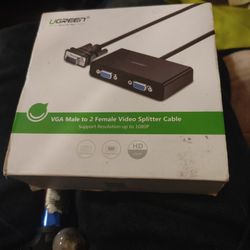 VGA male To 2 Female Video Splitter Cable