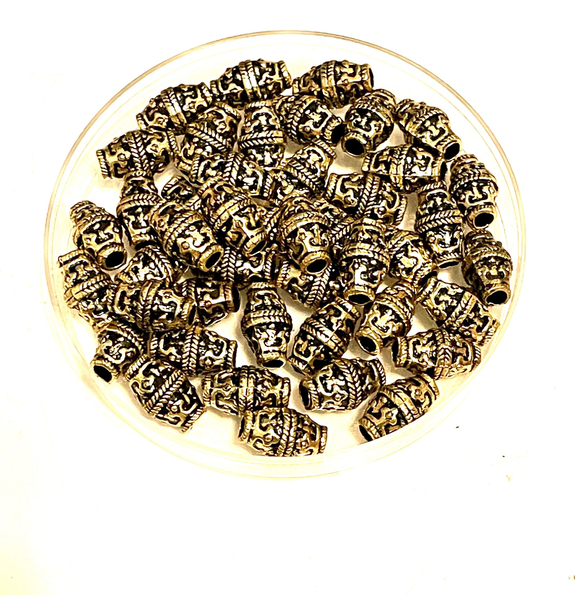 Lot Of 44 Metallic Plastic Beads 