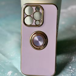 New iPhone Pro 14 lilac purple case kickstand