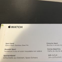Apple Watch Black Sport Band New