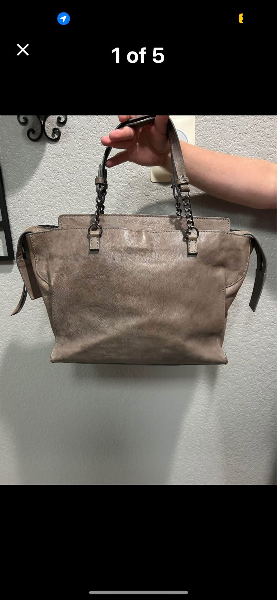 Gray Tote Bag