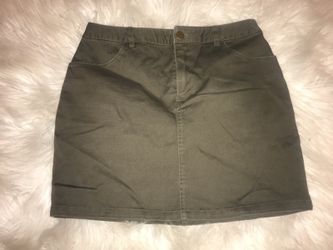 Olive high waisted skirt