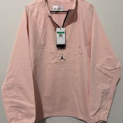 Jordan Golf Sport Jacket Woven 1/4 Zip Khaki Pink Men's XL (DZ0553-622) NWT