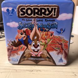 Sorry! The Game of Sweet Revenge Splash Mountain Disney Theme Park Edition 2005 in Collectible Metal Tin