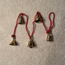 Vintage Brass Christmas Bells 6 (3’ Long)