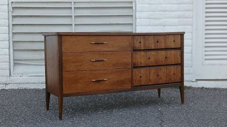 1960s Broyhill Saga Walnut Dresser MCM