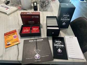 Exploding Kittens and Pick Your Poison Card Games