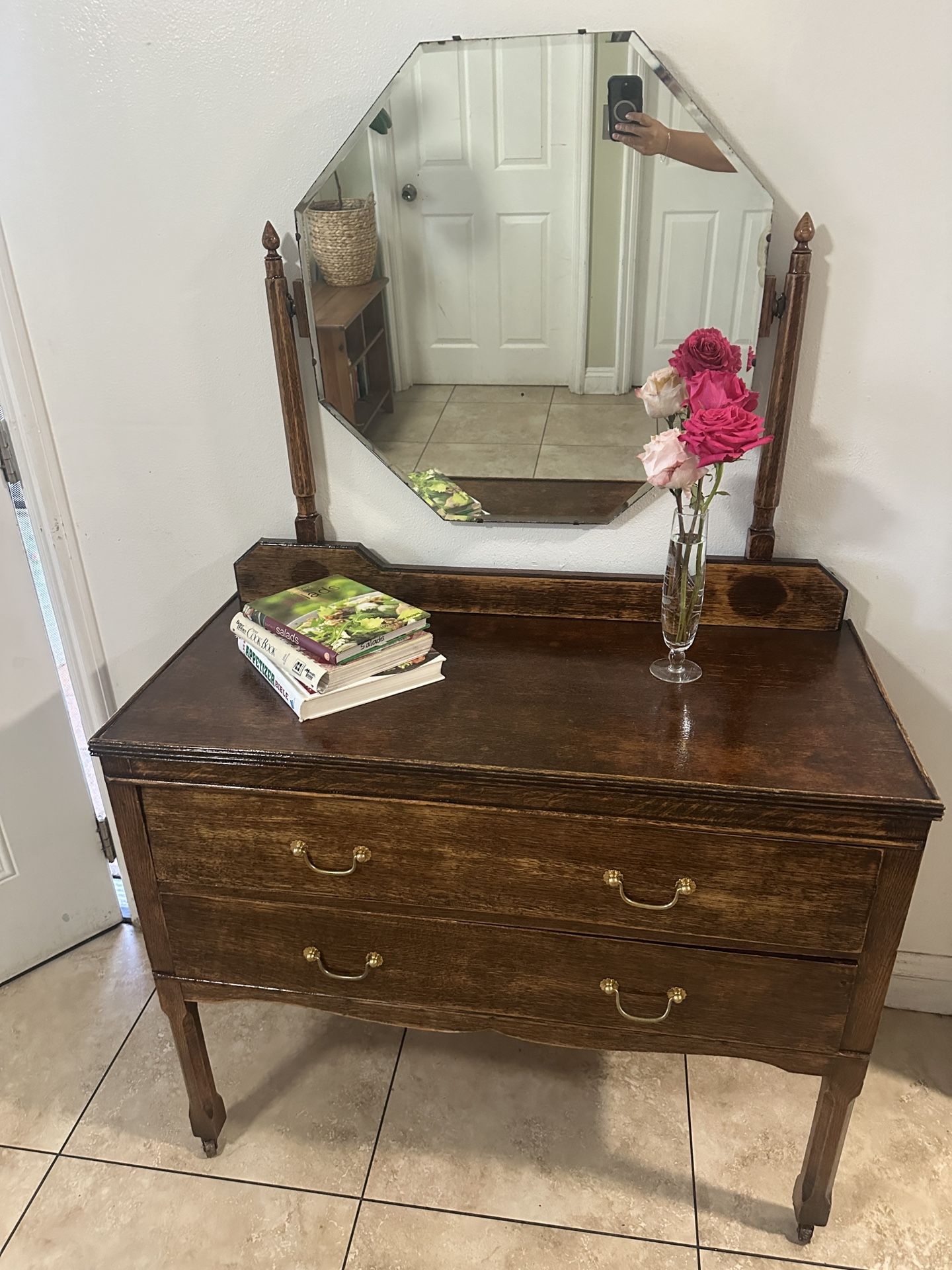 Pure wood antique cabinet.