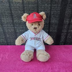 Build a Bear Plush Teddy Bear MLB Baseball Los Angeles Angels With Uniform & Hat