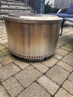 Large Solo Stove Fire-pit and Fire Wood with rack