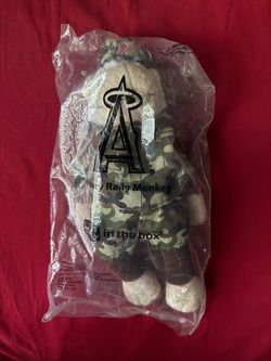 Los Angeles Anaheim Angels Military Camo Rally Monkey Plush SGA Jack In The Box