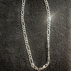 .925 Solid Sterling Silver Figaro Chain