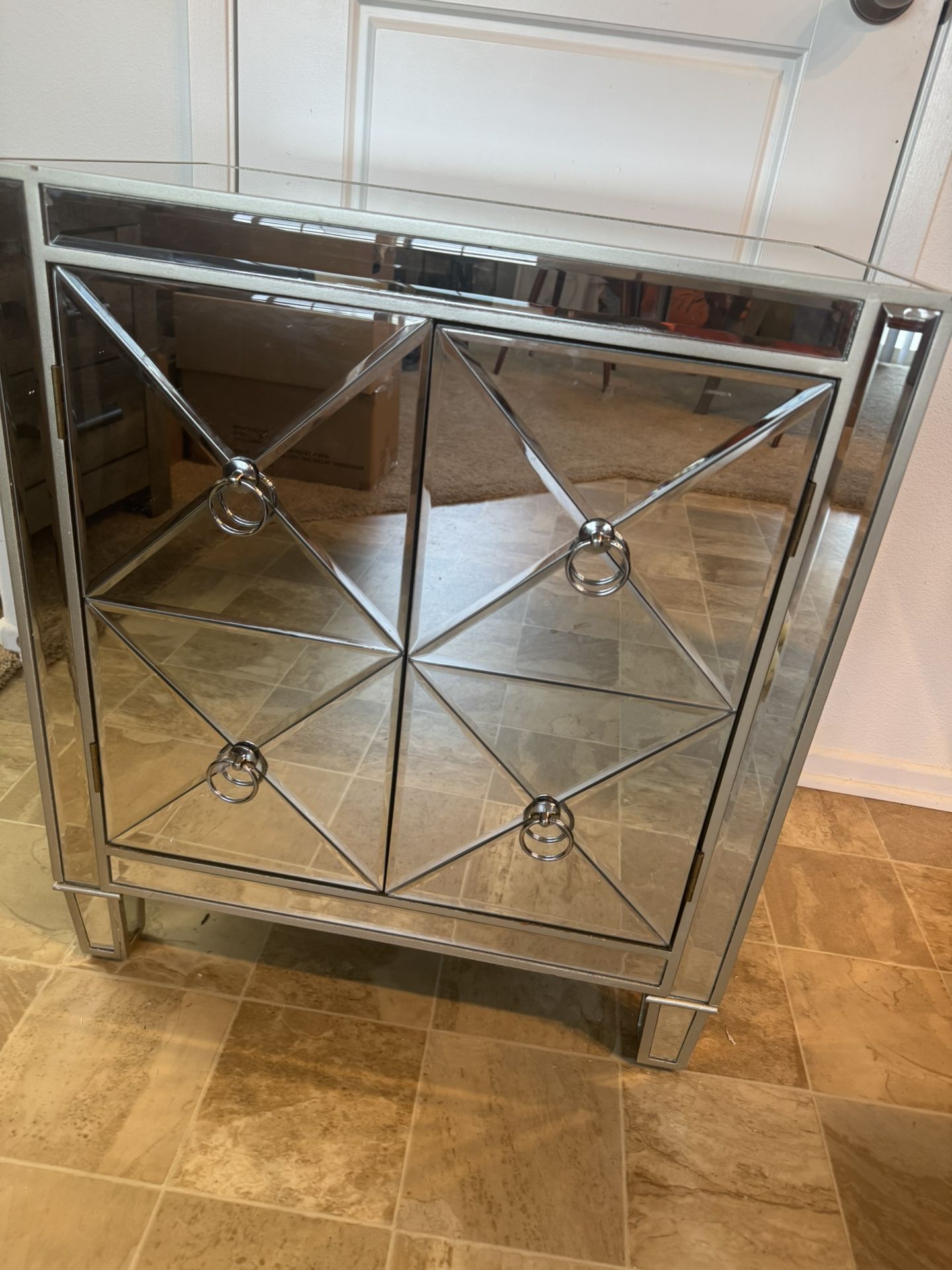 Glass End Table Or nightstand Table