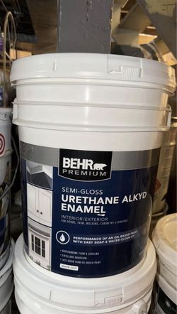 Behr White Urethane Alkyd Semi-Gloss Enamel Interior/Exterior Paint