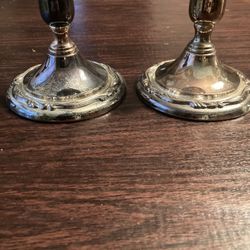 Oneida Silver Posted Candle Holders 