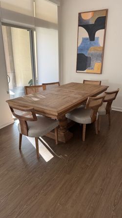 Restoration Hardware St. James Dining Table + 6 Chairs