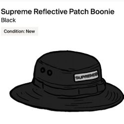 Supreme Reflective Patch Boonie Black