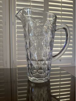 Pressed glass pitcher $10  have 5
