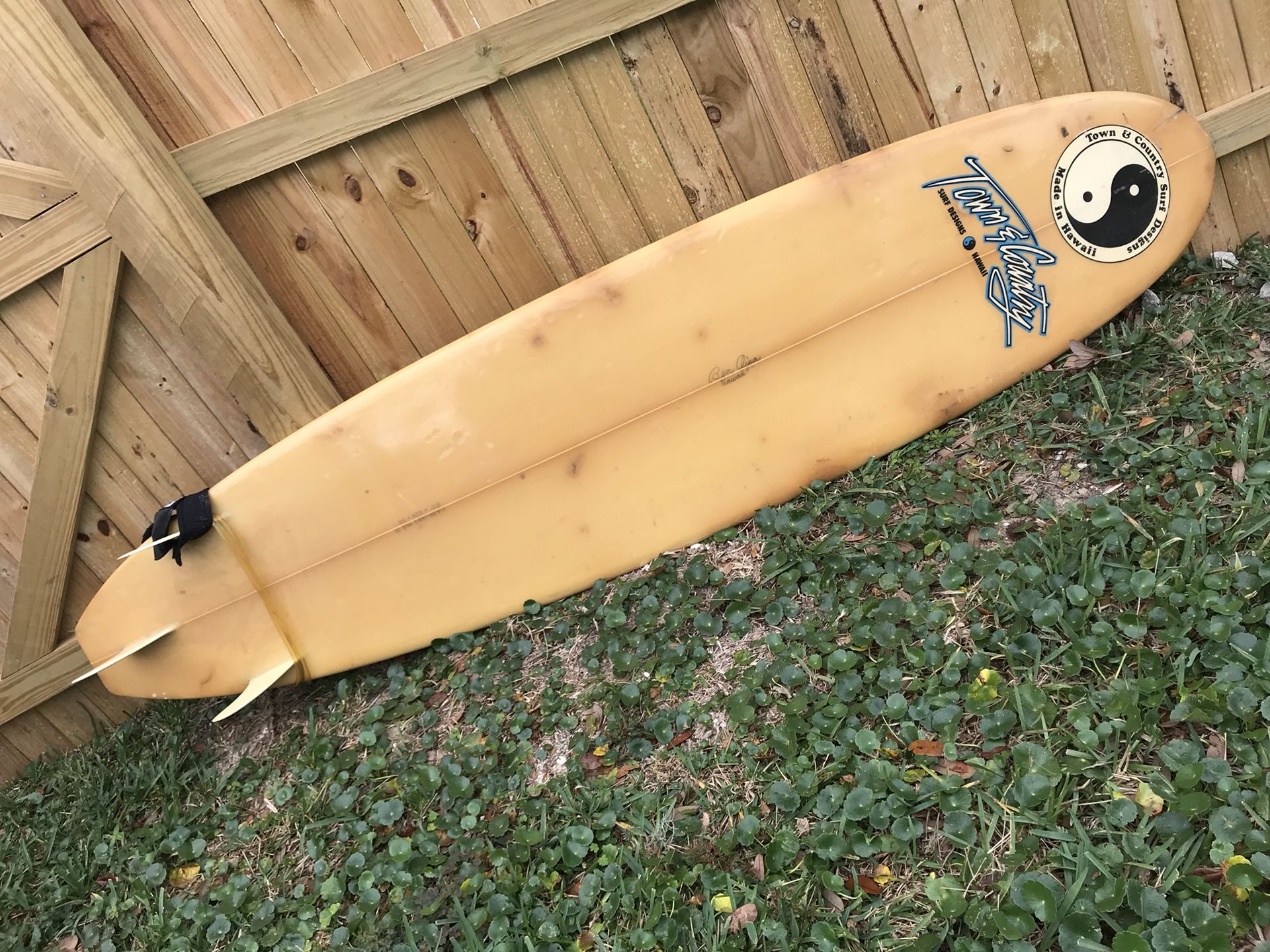 Town & Country 8' Longboard Surfboard Ben Aipa Vintage for Sale