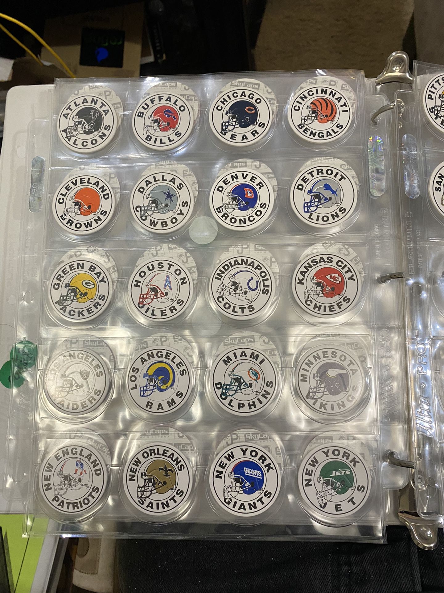 Super Rare NFL Pogs Set Early 90s Vintage