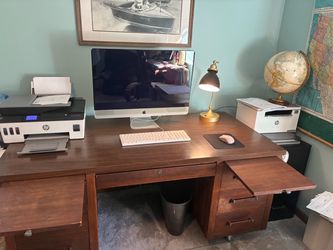 Walnut desk mid century