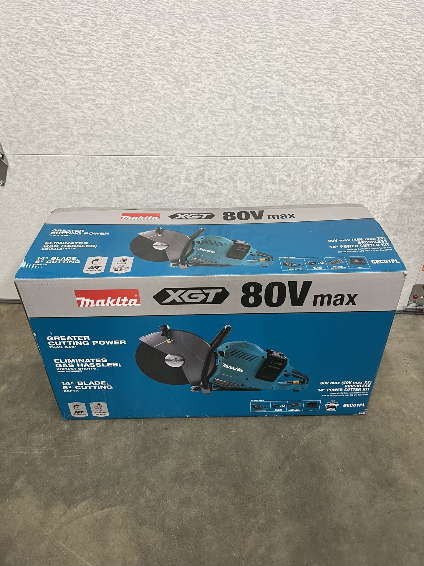 Makita 80V max (40V max X2) XGT Brushless Cordless 14 in. Power Cutter Kit (8.0Ah) $2149 plus tax at Home Depot