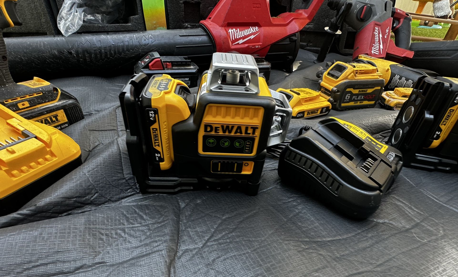 DeWalt and Milwaukee tools