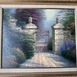 Kinkade AP 17/790 “The Open Gate” 16x20 – COA/DNA – Framed – $650