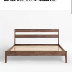 Tuft & Needle King Walnut Bed Frame Like New