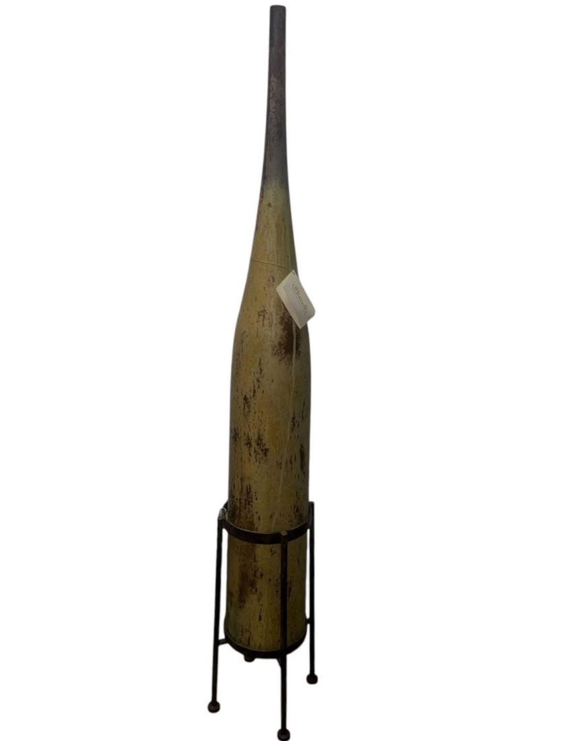 Tall Vase with iron alley Stand 69”